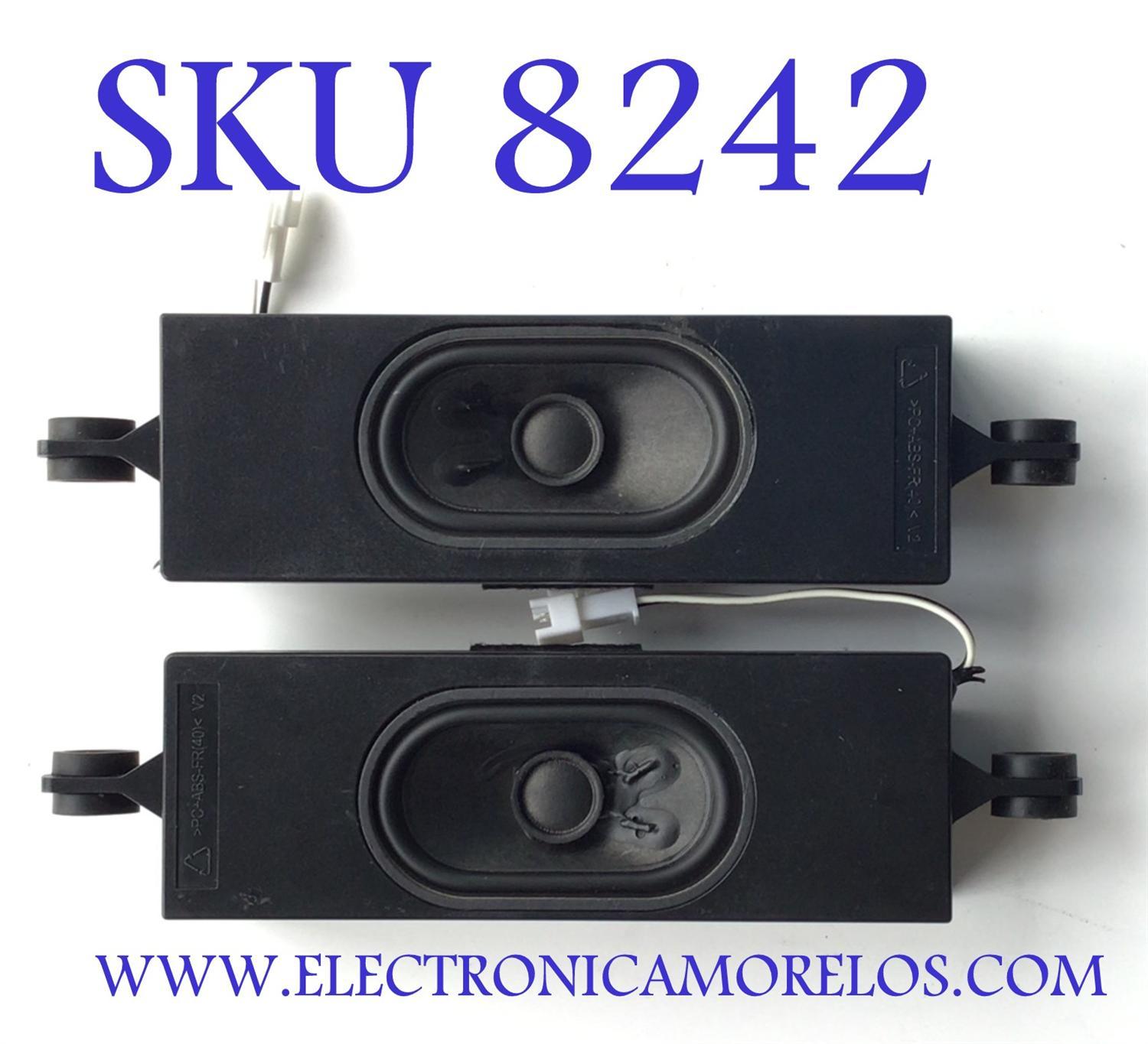 KIT DE BOCINAS PARA TV LG ( 2 PZ ) / NUMERO DE PARTE 42-WFC413-L01I6H / LN YX413-66XFH / 6Ω 12W 21353E / PANEL LVU550LGDX / MODELO 55UP7000PUA.CUSYLH